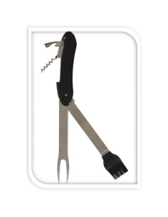 Barbecue Multitool RVS zwart - 5-in-1 multi gereedschap -... 2