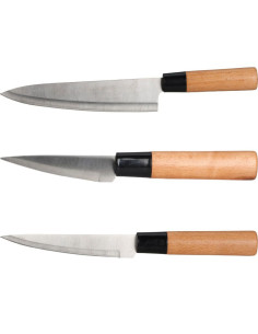 Messenset met Snijplank - Bamboe 2