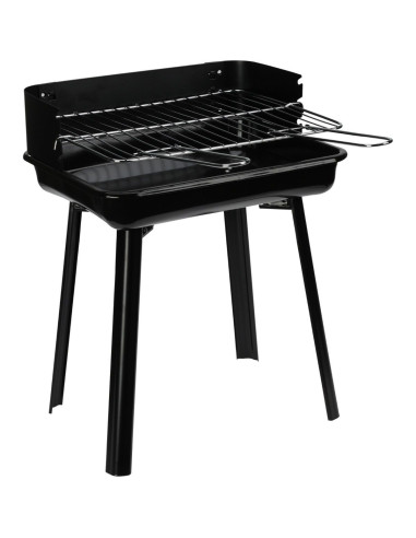 Houtskool BBQ - Mini Barbecue - 36x31xH45 cm - grillrooster 33x26 cm - Windscherm