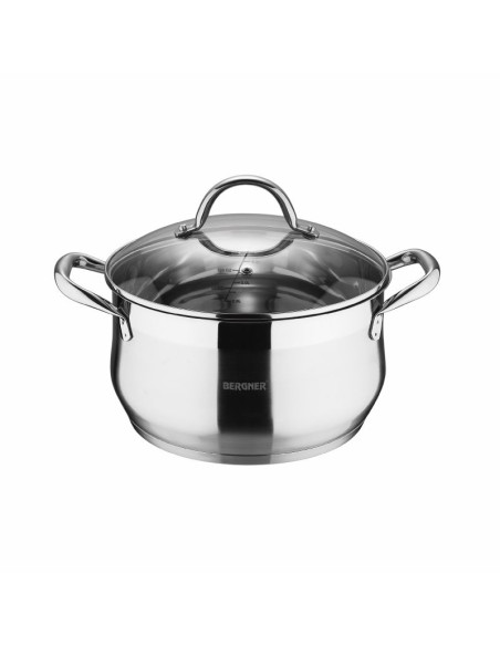 Bergner RVS Pannenset Gourmet - 4 Kookpannen met Deksels - Inductie