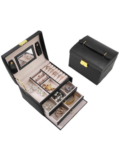 Ceruzo Sieradendoos met Spiegel - Juwelenkistje...