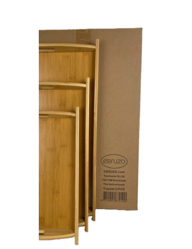 Ceruzo Dienbladen - set van 3 Serveerbladen -...