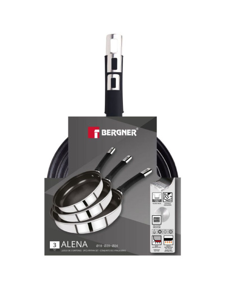 Bergner Koekenpannenset Alena - 3-delig - RVS - inductie