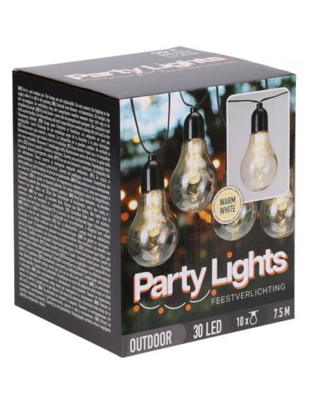 Feestverlichting voor de Tuin - 450cm - warm wit - 10x3 LED