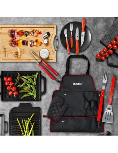 Bergner BBQ Accessoires - Geschenkset - 7-delig