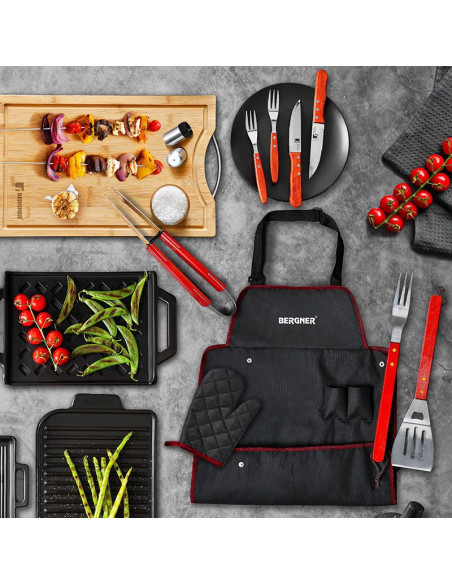 Bergner BBQ Accessoires - Geschenkset - 7-delig