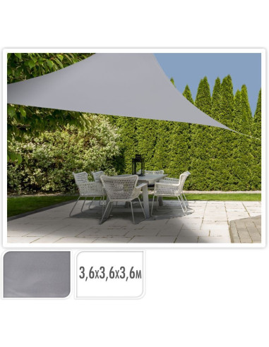 Schaduwdoek driehoek 360x360x360 - grijs