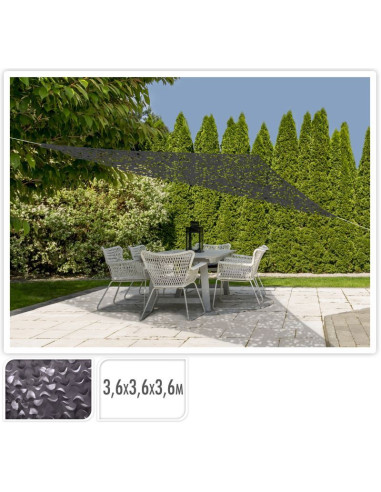 Schaduwdoek Camouflage - driehoek 360x360x360 -...