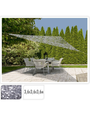 Schaduwdoek Camouflage - driehoek 360x360x360 -...