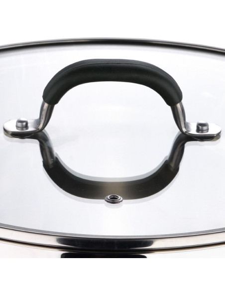 Bergner Midnight RVS Soeppan met  Deksel - Inductie - 28cm - 9.5L