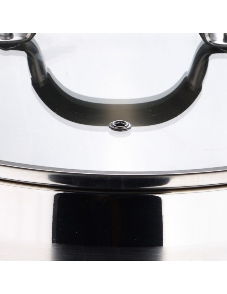 Bergner Midnight RVS Soeppan met  Deksel - Inductie - 28cm - 9.5L