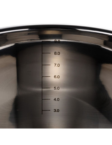 Bergner Midnight RVS Soeppan met  Deksel -...