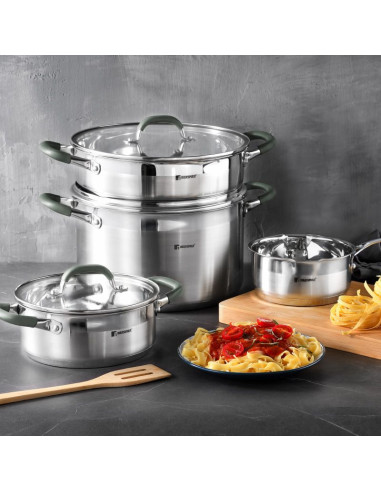 Bergner Midnight RVS Soeppan met  Deksel -...