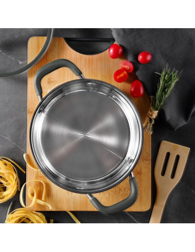 Bergner Midnight RVS Soeppan met  Deksel -...