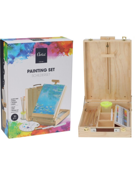 Schildersezel - Schilderkoffer gevuld - 36-delig