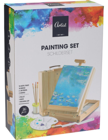 Schildersezel - Schilderkoffer gevuld - 36-delig
