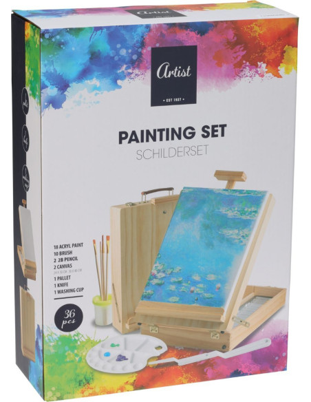 Schildersezel - Schilderkoffer gevuld - 36-delig