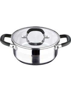 Bergner Midnight RVS Kookpan met Deksel Inductie 20cm 2.3L