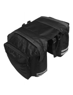 Ceruzo Dubbele Fietstas - 30 Liter - Zwart