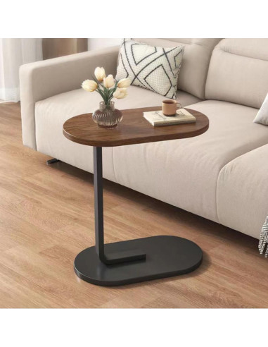 Ceruzo Bijzettafel - Bruin - Banktafel - Metaal...