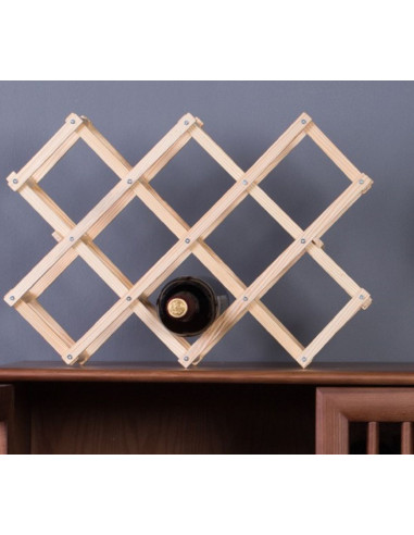 Ceruzo Houten Wijnrek - voor 10 Wijnflessen -...