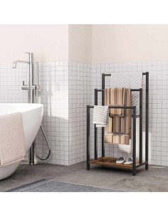 Ceruzo Handdoekrek - Metaal met MDF -  3 Armen -... 2