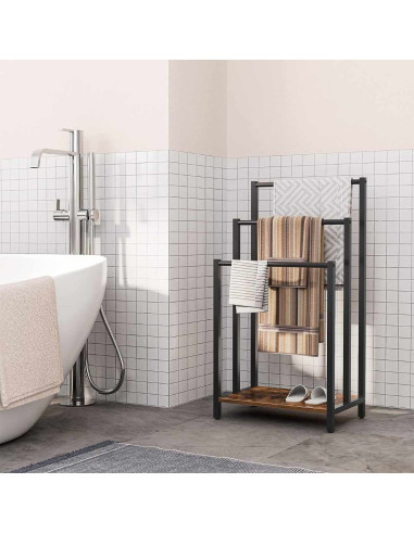 Ceruzo Handdoekrek - Metaal met MDF -  3 Armen...