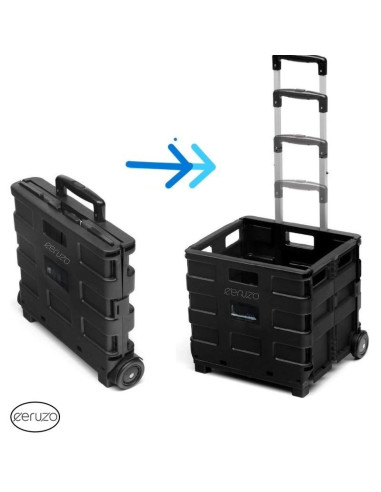 Ceruzo Trolley met Vouwkrat - 50 Liter