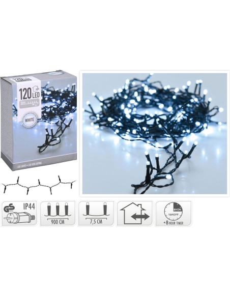 LED verlichting 120 LED - 9 meter wit