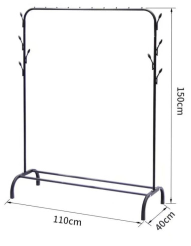 Ceruzo Garderoberek - 110x40x150 cm - Metaal -...