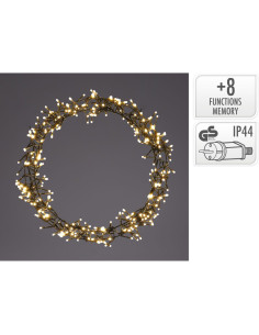 Kerstring met verlichting - 400 LED - Ø48 cm - warm wit -...