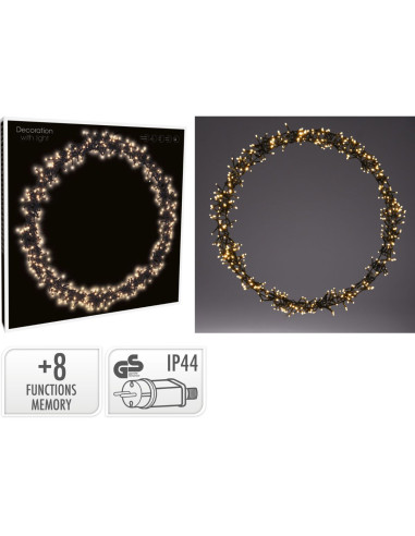 Kerstring met verlichting - 500 LED - Ø58 cm -...