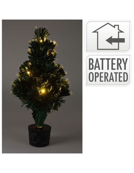 Kerstboom met Verlichting - Fiber Optic - 45 cm - Warm Wit