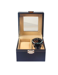 Ceruzo Horlogebox voor 2 Horloges Zwart