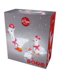 Kerstfiguur Acryl - Eenden - LED - set van 3 2