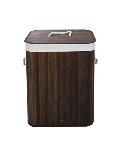 Ceruzo Bamboe Wasmand met Deksel - 72L - Bruin