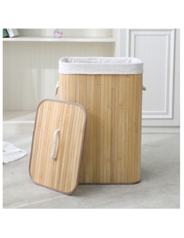 Ceruzo Bamboe Wasmand met Deksel - 72L - Naturel