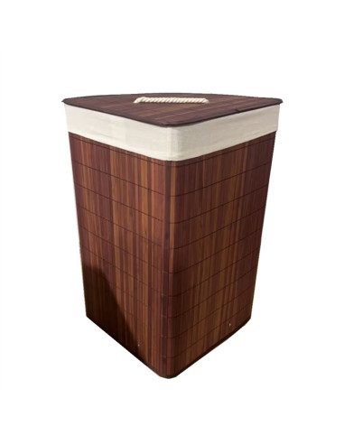 Ceruzo Bamboe Wasmand - Hoek Model - 72L - Bruin