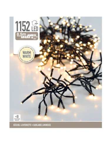 Clusterverlichting - 1152 LED - 8.5m - Timer -...