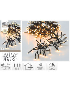 Clusterverlichting - 768 LED - 5.5m - Timer -...