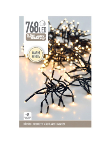 Clusterverlichting - 768 LED - 5.5m - Timer -...