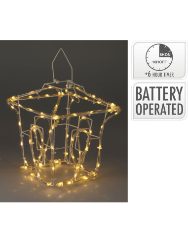 Kerstlantaarn - LED Slangverlichting op batterijen