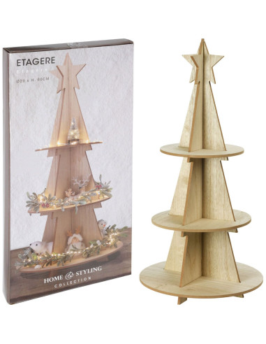Kerst Etagere Hout - 60 cm