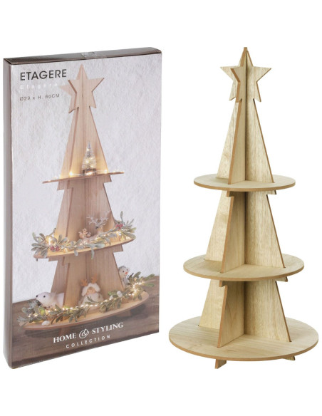 Kerst Etagere Hout - 60 cm