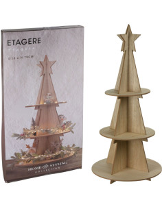 Kerst Etagere Hout - 79 cm