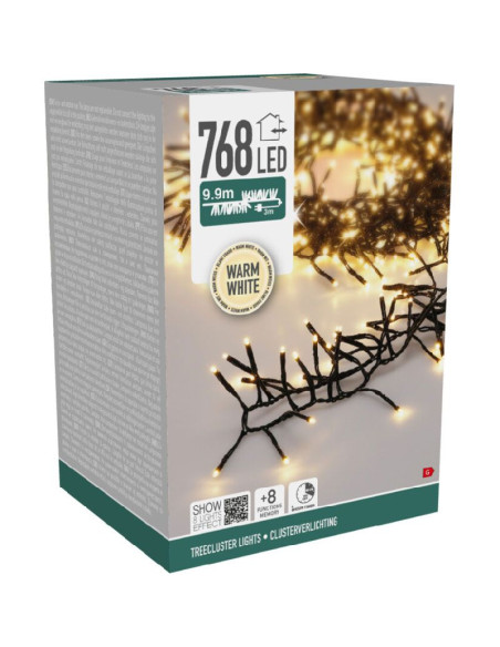 Treecluster Kerstboomverlichting - 768led - warm wit