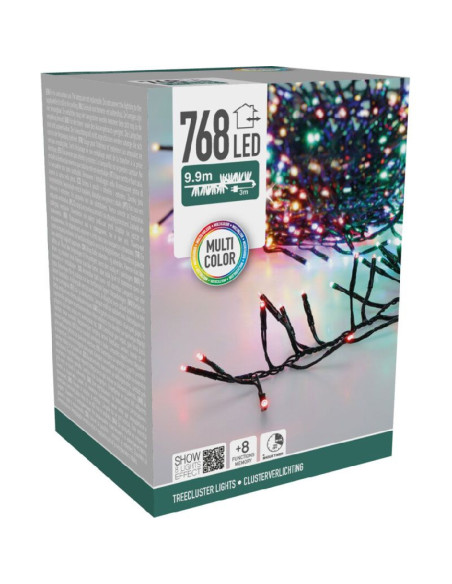 Treecluster Kerstboomverlichting - 768led - multicolor