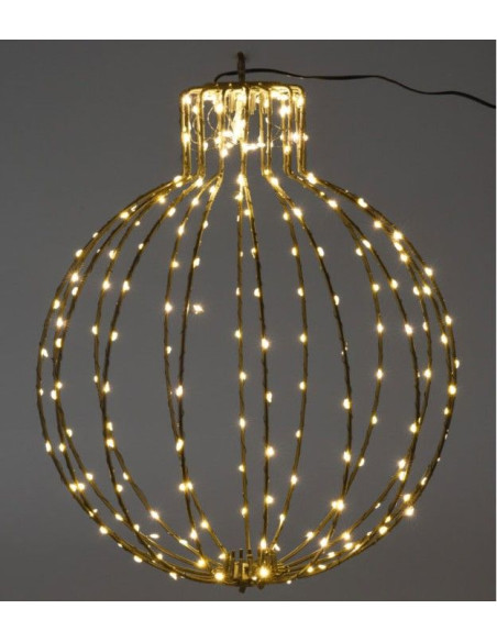 Verlichte Kerstbal - 45cm - Zwart Frame