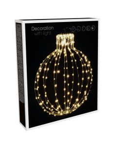 Verlichte Kerstbal - 45cm - Zwart Frame 2