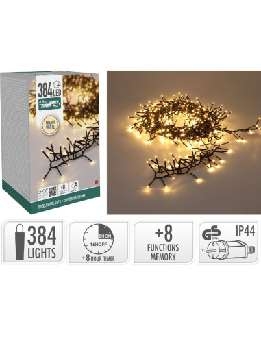 Treecluster Kerstboomverlichting - 384led -...